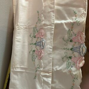 Floral Embroidered Cream pillow case